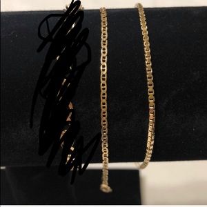Gold chain bracelets